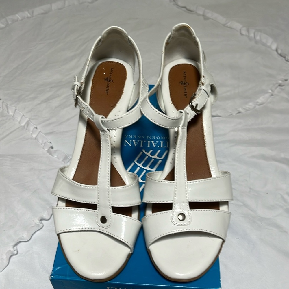 Jaclyn Smith Avellino White Sandal Heel